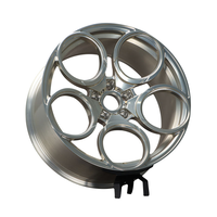 Jantes forgées monobloc JG One Piece, finition brossée et usinée argentée, 18, 19, 20, 21, 22 pouces, design 5 cercles, jantes en alliage pour voitures de sport