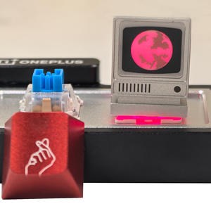 Capuchons de touches translucides en alliage d'aluminium, ornements métalliques, style Bicent Macintosh, pour clavier mécanique, testeur d'axe magnétique - Product Image 2