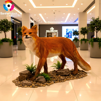 SanheRobot - Modelo de Zorro Animatrónico Realista de 1.8 Metros, Simulación de Zorro de la Selva a Tamaño Real para Decoración de Parques