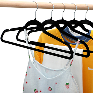 Cao cấp 50 gói không trượt đổ Xô nhung đen móc áo cho bán buôn - Product Image 3