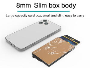 Portefeuille en aluminium magnétique RFID personnalisé Kaisca, 6 pouces, 8 mm d'épaisseur, porte-cartes de crédit, poche pour un rangement sécurisé - Product Image 2