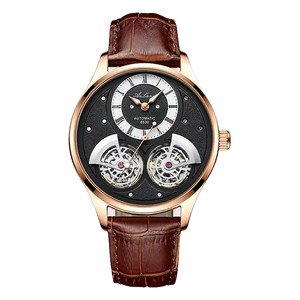 Reloj Mecánico Automático de Lujo para Hombre AILANG 8822C con Doble Péndulo y Tourbillon Hueco, Correa de Cuero Resistente al Agua de 20 mm - Product Image 1