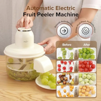 Voedselveilige draadloze elektrische schilmes, USB oplaadbare draagbare mini-fruitenschilmachine voor thuiskeuken, knoflook, druiven, aardappelen