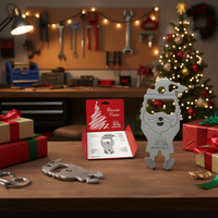 Abridor de Botellas Manual de Aluminio con Diseño de Santa Claus, Multiherramienta, Regalo de Navidad, Reparación de Autos, Marca Blanca Neptuno