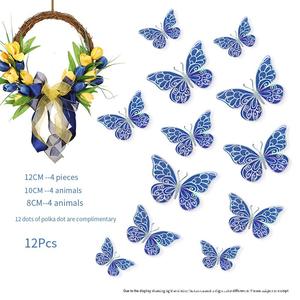 Pegatina de pared de mariposa hueca de doble capa 3D de nueva moda de gama alta para fiestas festivas - Product Image 6