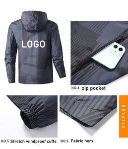 OEM al por mayor personalizar al aire libre a prueba de viento chaqueta de los hombres con capucha impermeable chaqueta cortavientos personalizada para los hombres - Product Image 5