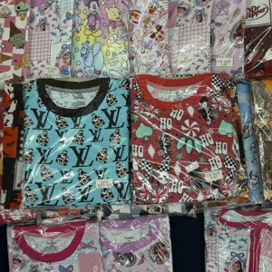 Piyama Bambu Grosir RTS Desain Campuran dengan Karakter Acak yang Dicetak untuk Set Zippy dan Long - Product Image 5