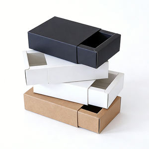 Cajas de Almacenamiento de Papel Rígido Kraft con Logotipo Personalizado, Caja de Regalo con Cajón Deslizante - Product Image 1