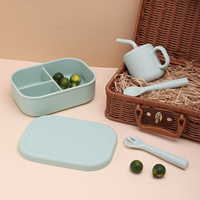 Boîte à bento personnalisée en silicone de qualité alimentaire sans BPA et écologique Conteneur de stockage des aliments pour enfants étanche et portable