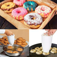 Vente en gros d'usine Mini distributeur de pâte à beignets en plastique, poussoir pour pâte à biscuits, distributeur de pâte manuel, fabricant de beignets