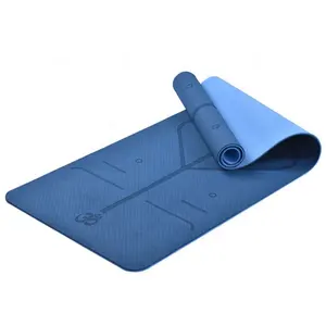 Anti-Slip Werken Hoge Elastische Dual Color Niet Giftig Gerecycled Materiaal Fitness Mat Pilates Tpe Yoga Matten