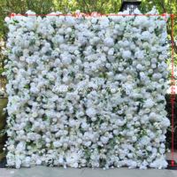 Nouvelle Arrivée Mur de Fleurs Artificielles en Soie Luxe Fleur de Cerisier pour Décoration de Mariage Moderne et Romantique, Toile de Fond et Cabine Photo