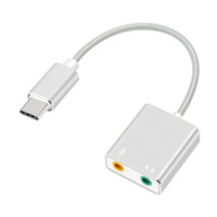 USB C zu Aux 3.5mm External USB Sound Card Adapter 7.1