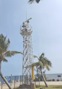 Cámara de vigilancia con teleobjetivo de largo alcance con conexión de radar en el área del Mar para barcos, muelles, puertos