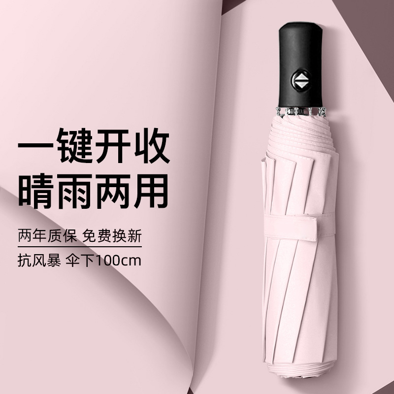 Upgraded 8-rib automatic umbrella - Midsummer Pink
