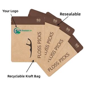 Stuzzicadenti dentali vegani in PLA biodegradabile 30 pezzi bastoncini per la cura delle gengive personalizzati alla menta scelta per filo interdentale - Product Image 3