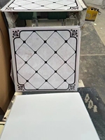 Panneaux de plafond modernes carrés en PVC 60x60 imperméables à l'humidité ignifuges pour la conception intérieure de carreaux de bande pour les plafonds de maison