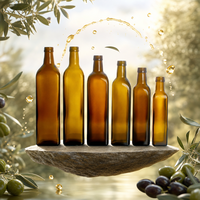 Botellas de Vidrio al por Mayor para Aceite de Oliva, Vacías, de 250ml, 500ml, 750ml, 1000ml, Grado Alimenticio, Redondas y Cuadradas, Verde Oscuro y Ámbar, para Envasado de Alimentos