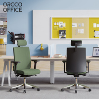 Chaise de bureau en cuir à dossier haut pivotant, ergonomique et multifonction, avec appui-tête 3D
