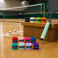 Bande adhésive antidérapante pour raquette de badminton, tennis et padel, en PU de haute qualité, absorbant la transpiration