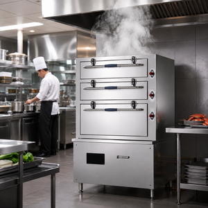 Commercial Three-Deck Induction Seafood <b>Steamer</b> Cabinet 20-30kW for Restaurants Hotels Catering and Food Service Dealers - Product Image 5