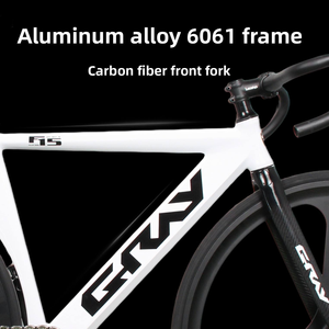 Vélo de route fixie GRAY F15 700C avec roue à 3 rayons, cadre aérodynamique en aluminium, vélo à pignon fixe léger pour étudiants, adultes, hommes et femmes - Product Image 5