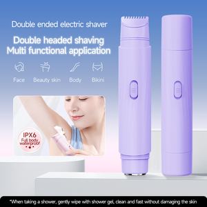 <span class=keywords><strong>Rasoir</strong></span> électrique portable étanche à double tête pour hommes et femmes, adapté à l'épilation des zones intimes et des aisselles - Product Image 2