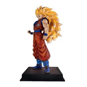 Figura de juguete de dibujos animados de PVC ecológico <span class=keywords><strong>Super</strong></span> Saiyan JT-025 2% <span class=keywords><strong>Super</strong></span> Three <span class=keywords><strong>Goku</strong></span> de pelo amarillo, en caja para exhibición en escritorio - Product Image 1
