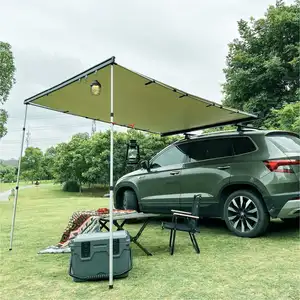 Awnlux tenda atap mobil suv 4x4 vehiche, tenda samping rak atap mobil dengan dinding samping