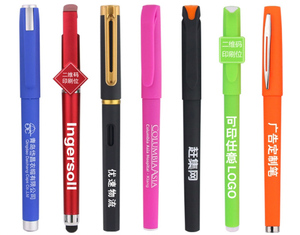 Eco-Friendly Hotel Pens Custom Logo 1.0mm Writing Width New Cheap Silicone Soft Rubber Coated Click <b>Plastic</b> Finish Promotional - Product Image 6