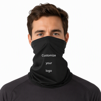 Personnalisé de haute qualité cyclisme cou guêtre tube sans couture vente en gros polyester uni bandana écharpe blanc noir bandana