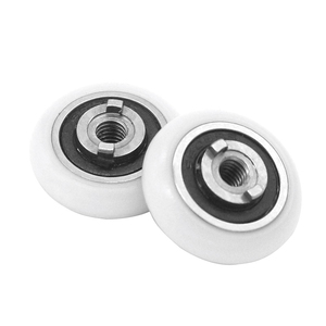 Roue <span class=keywords><strong>de</strong></span> <span class=keywords><strong>porte</strong></span> <span class=keywords><strong>de</strong></span> <span class=keywords><strong>douche</strong></span> en acier inoxydable 420, vis POM M6, poulie en plastique, 4x19x7.1mm, livraison gratuite - Product Image 2