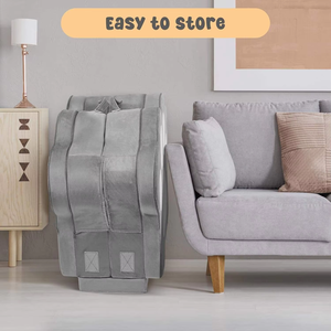 Cama de Viaje Plegable Portátil para Niños Pequeños, Diseño de Patas, Espuma de Alta Densidad, Color Gris, Muebles Infantiles para Dormir - Product Image 2