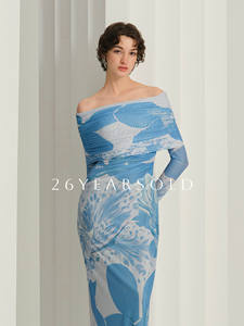 Abito Casual da Donna 26YEARSOLD Vintage Designer Primavera/Estate con Stampa Floreale, Rete, Spalle Scoperte, Vestibilità Slim, Lunghezza alla Caviglia 33179 - Product Image 6