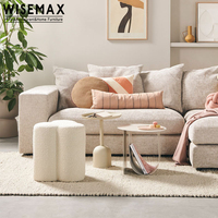 WISEMAX MÖBEL Großhandel Moderne Wohnzimmermöbel Stoffsessel Kleiner Runder Ottoman-Hocker Sofa-Eckstuhl Schminktisch-Stuhl