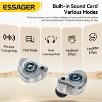 ESSAGER SK1 Hifi suppression du bruit dans l'oreille moniteur de jeu musique Usb Type C écouteurs filaires avec micro et carte son intégrée