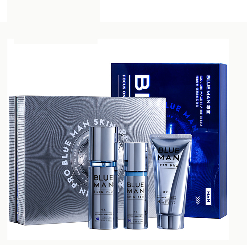 BLUEMAN Whitening Skin Care Set Niacinamide Moisturizing Brightening Mens Skin Care Set