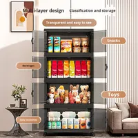 Armoire de rangement pliable en plastique, sans installation, organisateur à 3 niveaux avec portes et roulettes, étagère à jouets et livres, vente en gros