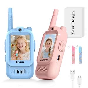 0728 Jouets Talkie-Walkie Vidéo pour Enfants, Lot de 2 Interphones Rechargeables avec Caméra HD, Cadeau Vocal pour Garçons et Filles - Product Image 2