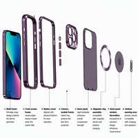 Étui de téléphone magnétique en TPU électroplaqué transparent