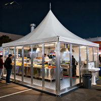Tienda de campaña de lujo 8X8 10X10m Pagoda con pared de PVC de vidrio para alquiler de negocios Servicios de catering Carpa de marquesina para exposiciones Venta