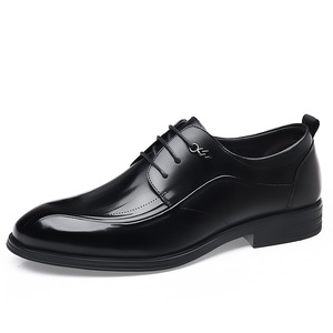 Nuevos Zapatos de Cuero para Hombre, Impermeables, que Aumentan la Estatura, Estilo Británico 2025, Zapatos de Vestir para Bodas, Zapatos Casuales Negros con Cordones para Otoño - Product Image 6