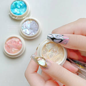 Luninail LN-R010 <span class=keywords><strong>Manucure</strong></span> 3D Couleurs <span class=keywords><strong>Pastel</strong></span> Effet Aurore Coquillages Tranches Populaires Design Naturel Irrégulier Strass pour Ongles Fabriqués en Chine - Product Image 1