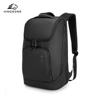 Mochila Impermeable Kingsons para Negocios, Bolsa de Viaje para Portátil con Múltiples Bolsillos y Compartimento Digital para Oficina