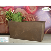 Jardinières et pots à fleurs rectangulaires en plastique Greenship pour la décoration de balcon et de jardin extérieur