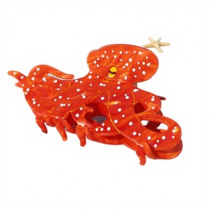 HONEY Octopus Acetate Hair Clips Cross Border High End Versatile Gripper Marine Series Animal Design Sweet Daily Use - Product Image 3