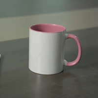Mug à sublimation noir personnalisé changeant de couleur, 11 oz, mug à café en céramique changeant de couleur à la chaleur