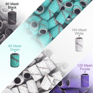 KADS 50 pièces Bandes de ponçage pour ongles avec tige métallique, pour lime à ongles électrique, grains 60/80/100/120/150/180/240/320 - Product Image 5