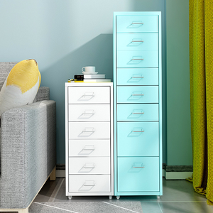 Armoire de rangement avec tiroirs verrouillables, design minimaliste écologique, armoire verticale à 5 tiroirs en acier antirouille pour atelier - Product Image 4