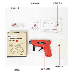 DC Factory Kids rose USB alimenté par batterie Mini <span class=keywords><strong>pistolet</strong></span> à colle <span class=keywords><strong>sans</strong></span> <span class=keywords><strong>fil</strong></span> en <span class=keywords><strong>Silicone</strong></span> pour bricolage application de colle thermofusible paramètres industriels - Product Image 6